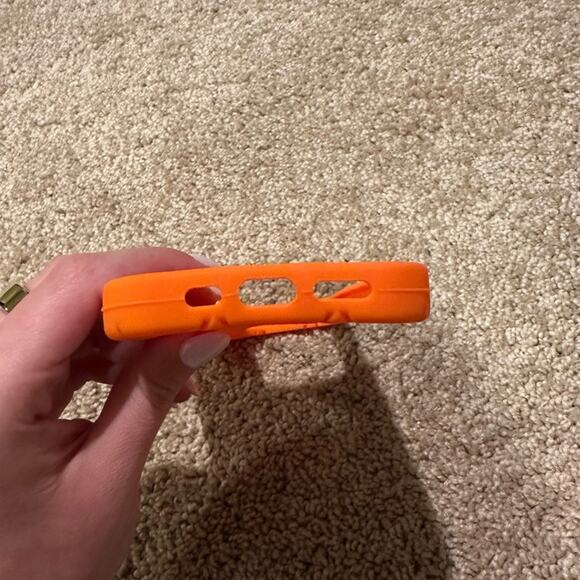 Orange Silicone Intreccio iPhone 14 Pro Case - Picture 3 of 5